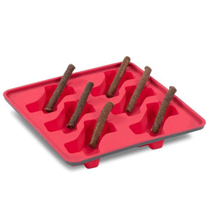 Messy Mutts Moule à sucettes glacées en silicone avec cadre (6 friandises), Melon