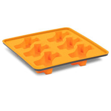 Load image into Gallery viewer, Messy Mutts Moule à sucettes glacées en silicone avec cadre (6 friandises), Orange
