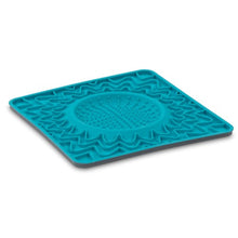 Load image into Gallery viewer, Messy Mutts Tapis d&#39;alimentation thérapeutique en silicone avec bol intégré, Bleu
