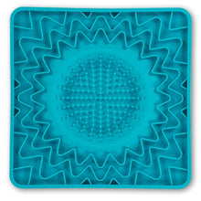 Load image into Gallery viewer, Messy Mutts Tapis d&#39;alimentation thérapeutique en silicone avec bol intégré, Bleu
