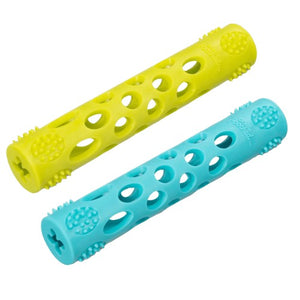 Messy Mutts ''Totally Pooched, Huff'n Puff Throw Stick'' Jouet bâton pour chien, Vert