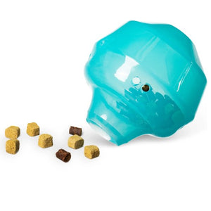 Messy Mutts "Totally Pooched, Stuff'n Wobble Ball" Jouet Interactif Pour Chien, Bleu