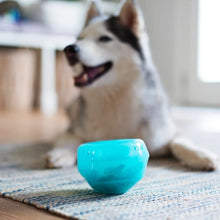 Load image into Gallery viewer, Messy Mutts &quot;Totally Pooched, Stuff&#39;n Wobble Ball&quot; Jouet Interactif Pour Chien, Bleu
