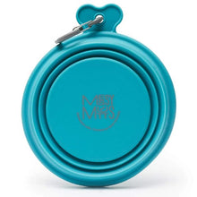 Load image into Gallery viewer, Messy Mutts Bol en silicone rétractable, Bleu
