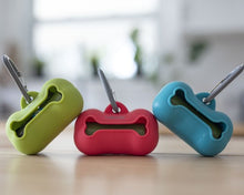 Load image into Gallery viewer, Messy Mutts Distributeur à sacs de ramassage en silicone, Vert
