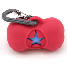 Load image into Gallery viewer, Messy Mutts Distributeur à sacs de ramassage en silicone, Rouge
