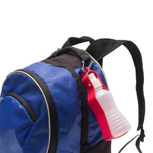 Messy Mutts abreuvoir de voyage en plastique, Rouge