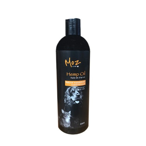 Moz Pet Supplément naturel pour animaux - Huile de chanvre 500 ml