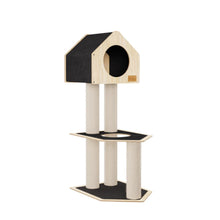 Load image into Gallery viewer, Noba Arbre à chat Condo Deluxe avec corde Fique de haute qualité - Noir
