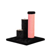 Load image into Gallery viewer, Noba Evolution - 4 en 1 Griffoir Évolutif - Fausse fourrure noire / Corde rose
