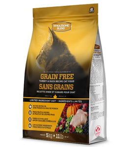 Nourriture pour chat Trouw Nutrition Wholesome Blend sans grains, Dinde / canard