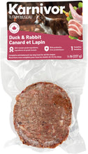 Load image into Gallery viewer, Nourriture crue pour chien Karnivor - Médaillon - Canard et lapin
