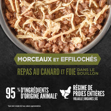 Load image into Gallery viewer, ORIJEN Chat Morceaux et effilochés Repas canard / foie 155 gr

