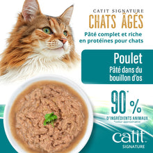 Load image into Gallery viewer, Pâté Entrée Catit Signature - Poulet dans du bouillon d’os pour chats âgés
