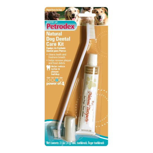 Trousse de soins dentaires naturels Petrodex pour chiens, 70 g
