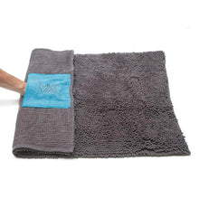 Load image into Gallery viewer, Messy Mutts Tapis de séchage et serviette en microfibre avec poches pour les mains
