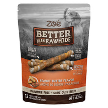 Load image into Gallery viewer, Torsades Better than Rawhide Zoë - Beurre d’arachide - 148 gr (5,2 oz) - Paquet de 12

