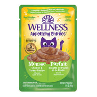 Wellness Appetizing Entrées - Nourriture humide pour chat - Recette au poulet et dinde infusé de bouillon en mousse - 40 gr