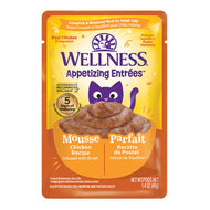 Wellness Appetizing Entrées - Nourriture humide pour chat - Recette au poulet infusé de bouillon en mousse - 40 gr