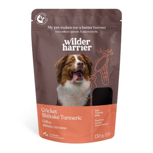 Wilder Harrier Gâteries tendres à base de grillons pour chien - Shiitake et curcuma 130 gr