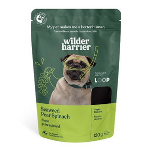 Wilder Harrier Gâteries véganes pour chien - Wakame, poire et épinards 120 gr