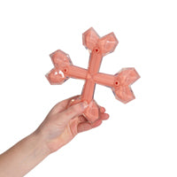 Load image into Gallery viewer, Os croisés Duo Zeus, parfum de poulet, corail, 15 cm (6 po)
