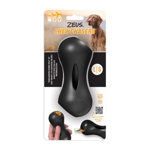 Zeus jouet Chewchasers en caoutchouc pour gâterie - Arachide - Noir