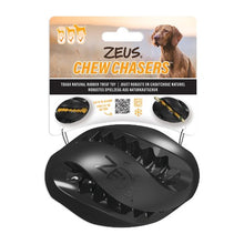 Load image into Gallery viewer, Zeus jouet Chewchasers en caoutchouc pour gâterie - Ballon de Rugby - Noir
