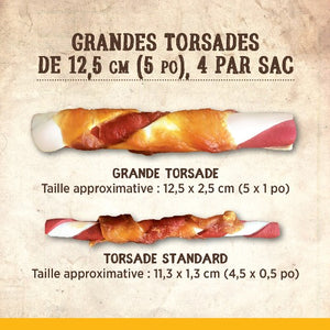 Torsades Better Than Rawhide Zoë pour chiens, canard et canneberges, 152 g