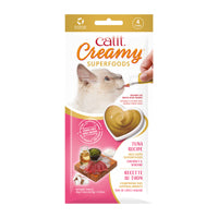 Gâteries Catit Creamy avec superaliments, Thon, noix de coco et wakamé, paquet de 4
