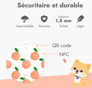 Marengo, Médaille d'identification intelligente pour chien et chat-Motif pêche