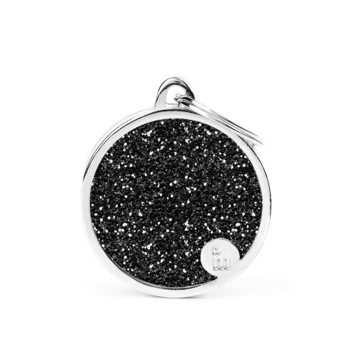 Medal collection SHINE, CIRCLE GLITTER BLACK, LARGE