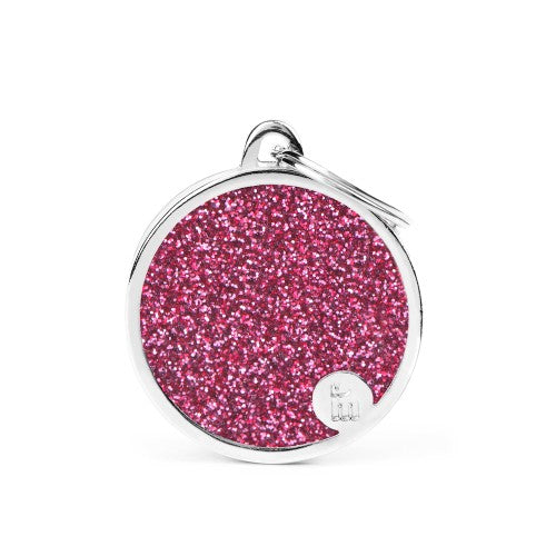 Medal collection SHINE, CIRCLE GLITTER PINK, SMALL