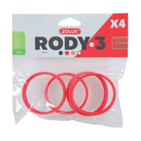 Load image into Gallery viewer, Bague de raccordement Rody 3, rouge, paquet de 4
