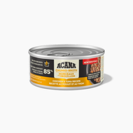 Conserve pour chat ACANA  Morceaux dans le bouillon Recette au poulet et au thon