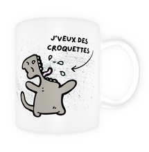 Charger l&#39;image dans la galerie, Tasse en céramique-Thème animaux- Je veux des croquettes
