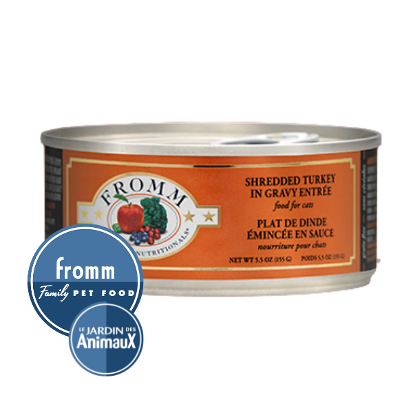 Fromm Four Star Cat Canned- Pulled Turkey Entree in Gravy 5.5oz