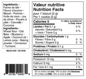 Biscuits végétariens aux pommes et bleuets - Todd & Paul, 200g - Boutique Le Jardin Des Animaux -Gâterie pour chienBoutique Le Jardin Des AnimauxTP679