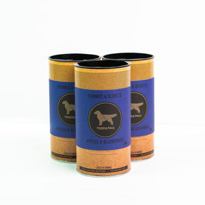 Biscuits végétariens aux pommes et bleuets - Todd & Paul, 200g - Boutique Le Jardin Des Animaux -Gâterie pour chienBoutique Le Jardin Des AnimauxTP679