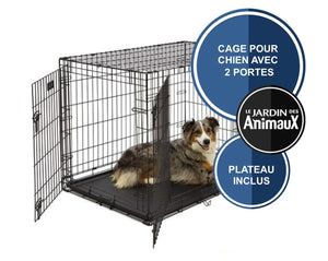 Cage métallique pour chien. 24” X 17” X 19” - Boutique Le Jardin Des Animaux -CageBoutique Le Jardin Des AnimauxBZ10678