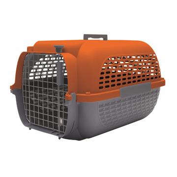 Cage Voyageur Dogit pour chiens, base anthracite avec dessus orange, moyenne, - Boutique Le Jardin Des Animaux -CageBoutique Le Jardin Des Animaux76630