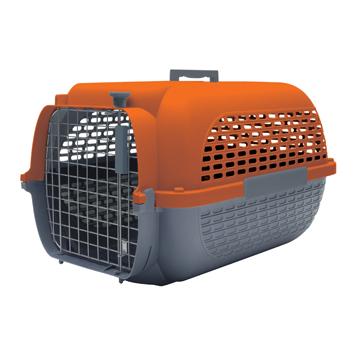 Cage Voyageur Dogit pour chiens, base anthracite avec dessus orange, petite - Boutique Le Jardin Des Animaux -CageBoutique Le Jardin Des Animaux76620