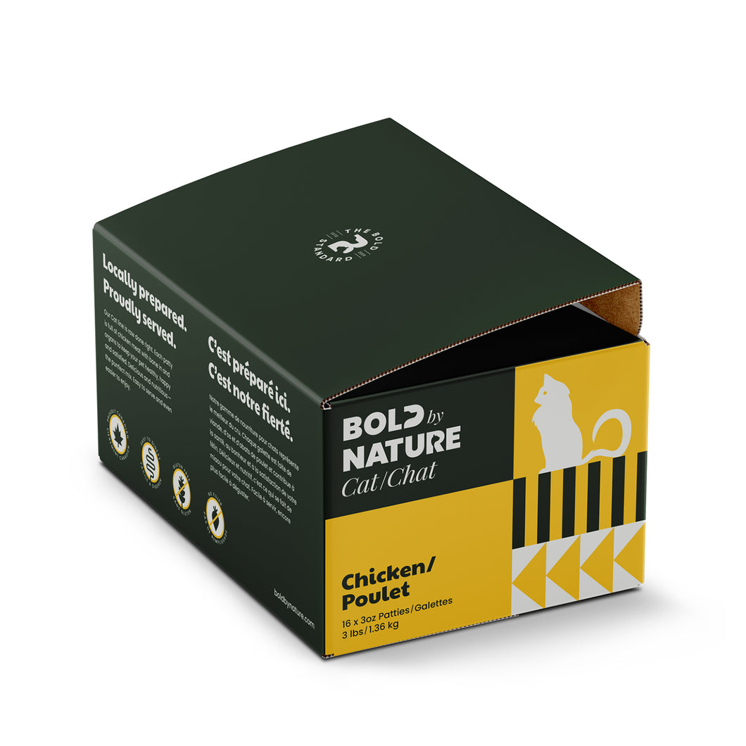 Nourriture crue pour chat Bold By Nature - Poulet