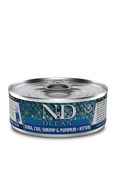 Farmina conserve chaton 2.8oz, formule océan : thon, morue, crevette et potiron - Boutique Le Jardin Des Animaux -conserve pour chatBoutique Le Jardin Des Animaux