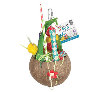 Jouet d’enrichissement SMART.PLAY HARI pour perroquets, noix de coco festive - Boutique Le Jardin Des Animaux -Accessoire pour oiseauxBoutique Le Jardin Des Animaux81015