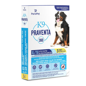 K9 Praventa 360 traitement contre les puces et les tiques pour chiens de très grande taille plus de 25 kg, 3 ou 6 tubes - Boutique Le Jardin Des Animaux -anti-parasitaire pour chatBoutique Le Jardin Des Animaux73863