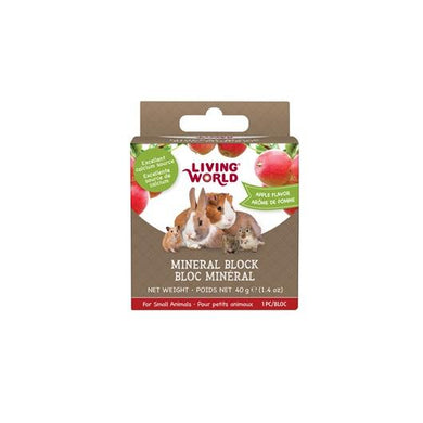 Living World bloc minéraux arôme de pomme 40g pour petits animaux - Boutique Le Jardin Des Animaux -Gâterie petit mammifèreBoutique Le Jardin Des Animaux60495