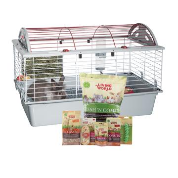 Living World Cage de luxe équipée moyenne pour lapin - Boutique Le Jardin Des Animaux -Habitat pour petit mammifèreBoutique Le Jardin Des Animaux61797