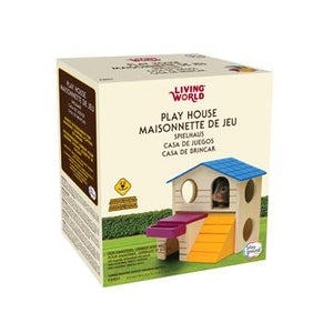Living World Maisonette de jeu en bois pour petits mammifères - Boutique Le Jardin Des Animaux -Accessoire petit mammifèreBoutique Le Jardin Des Animaux61516