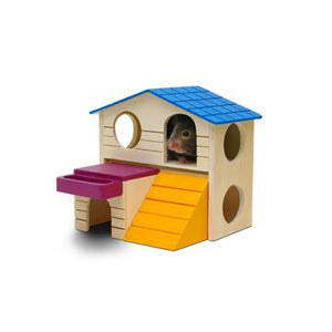 Living World Maisonette de jeu en bois pour petits mammifères - Boutique Le Jardin Des Animaux -Accessoire petit mammifèreBoutique Le Jardin Des Animaux61517